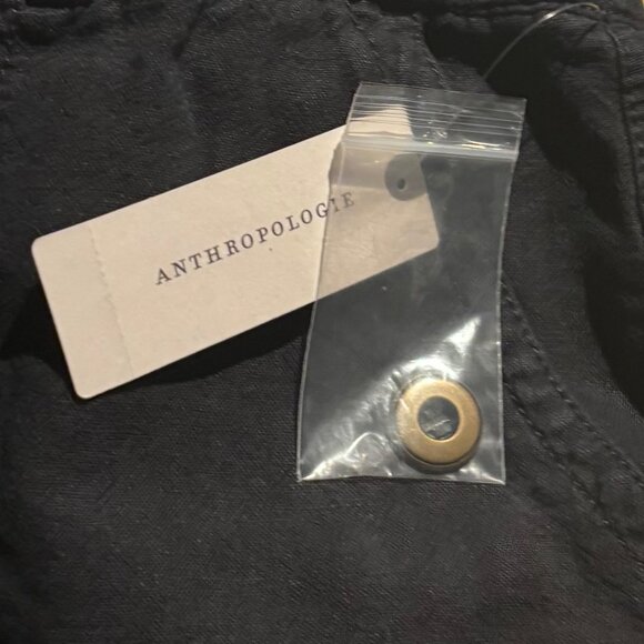 Pilcro Anthropologie Womens Slim Linen Cargo Pants Black Size S - Picture 6 of 7